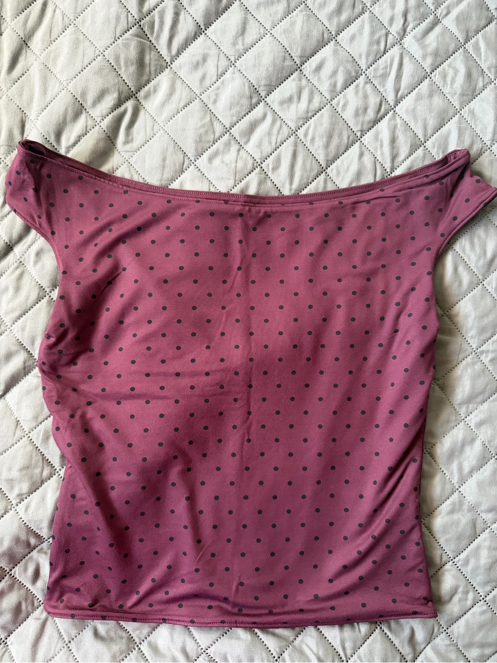 Hollister Reversible Mauve Polka Dot Top